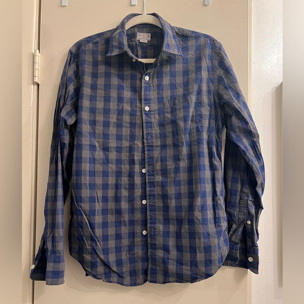 J. Crew Button‎ Down Madras Shirt Perfectly worn in.